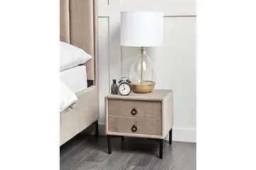 Natbord Sezanne Beige, grå, sort - Beige, grå, sort - Møbler - Borde - Aflastningsbord - Sengebord