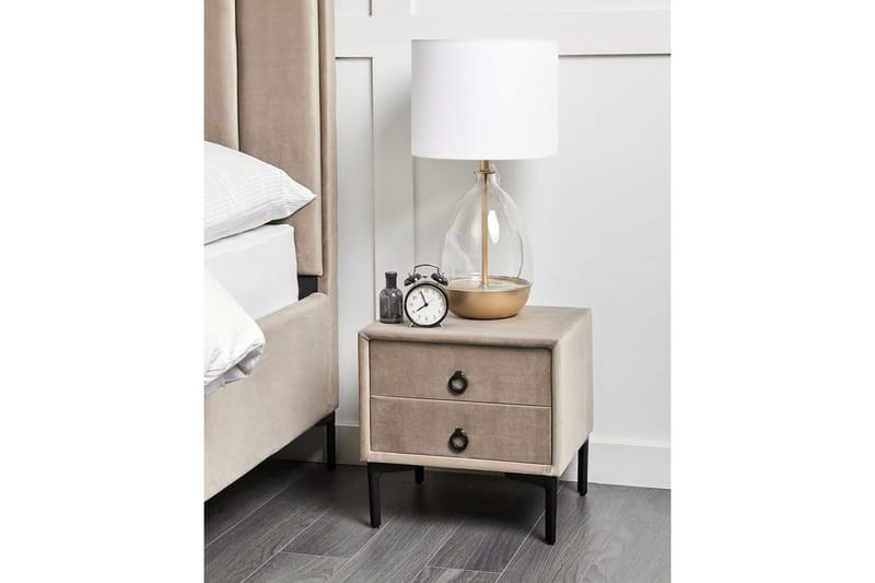 Natbord Sezanne Beige, grå, sort - Beige, grå, sort - Møbler - Borde - Aflastningsbord - Sengebord