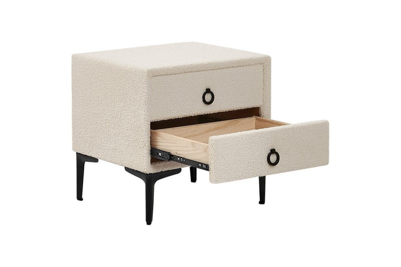 Natbord Sezanne Hvid, Sort - Hvid, Sort - Møbler - Borde - Aflastningsbord - Sengebord