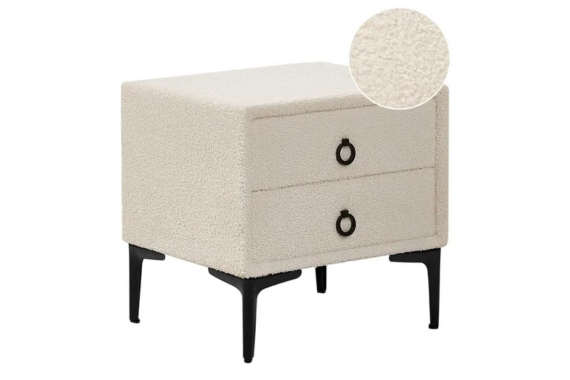 Natbord Sezanne Hvid, Sort - Hvid, Sort - Møbler - Borde - Aflastningsbord - Sengebord