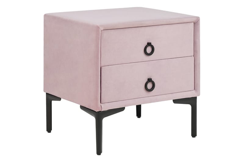 Natbord Sezanne Rosa, Sort - Rosa, Sort - Møbler - Borde - Aflastningsbord - Sengebord
