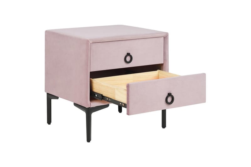 Natbord Sezanne Rosa, Sort - Rosa, Sort - Møbler - Borde - Aflastningsbord - Sengebord