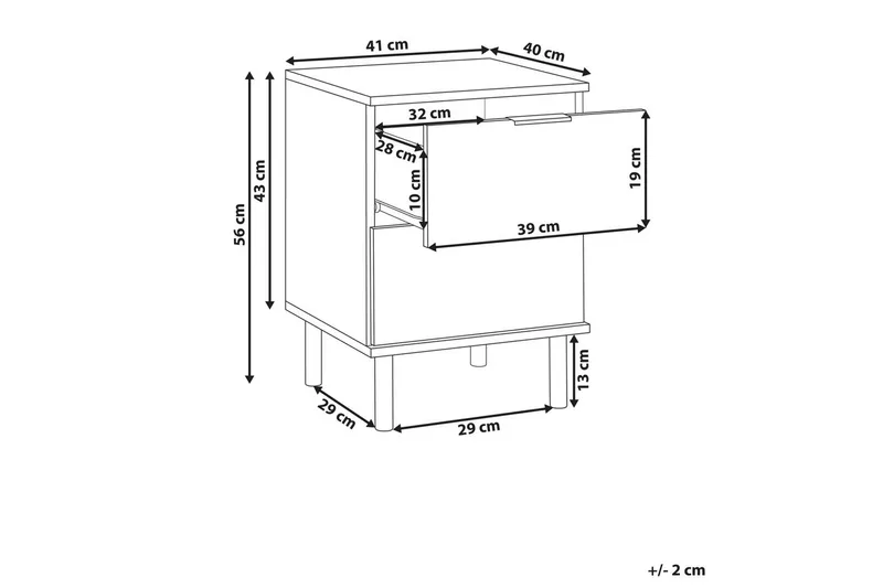 Natbord Walpole Grøn, guld - Grøn, guld - Møbler - Borde - Aflastningsbord - Sengebord