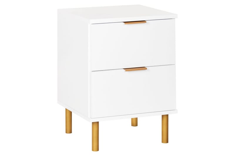 Natbord Walpole Hvid, guld, Hvid, guld