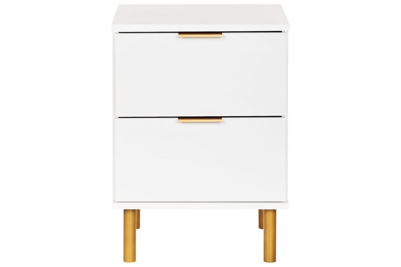 Natbord Walpole Hvid, guld - Hvid, guld - Møbler - Borde - Aflastningsbord - Sengebord