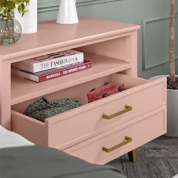 Natbord Westerleigh Lys Grøn - Lys Pink - Møbler - Borde - Aflastningsbord - Sengebord