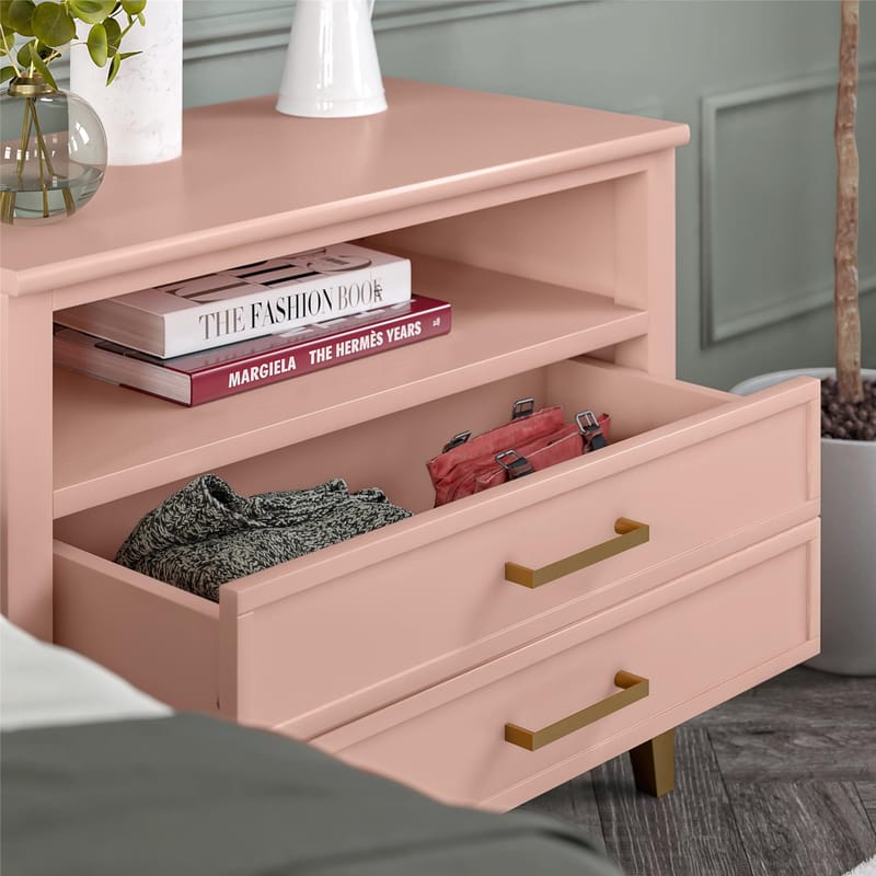 Natbord Westerleigh Lys Grøn - Lys Pink - Møbler - Borde - Aflastningsbord - Sengebord
