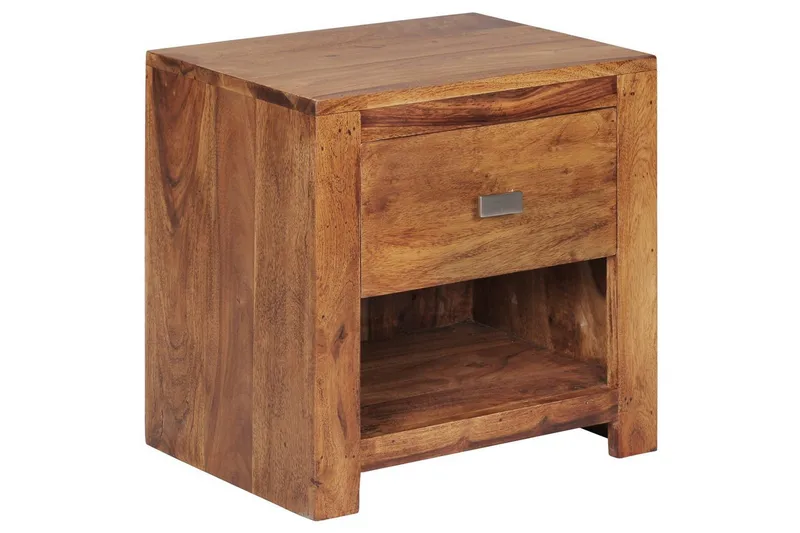 Natbord Wohnling Massivt træ med skuffe, hylde, landstil, undefined