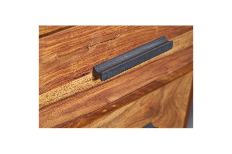 Natbord Wohnling Massivt træ til kontinentalsenge med 2 skuffer opbevaringshylde landstil - Møbler - Borde - Aflastningsbord - Sengebord