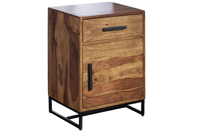 Natbord Wohnling Massivt træ til kontinentalsenge med 3 skuffer 1 dør landstil, undefined