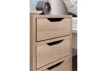 Natbord Wohnling med 3 skuffer i et simpelt, moderne design til boxmadras Sonoma - Sonoma - Møbler - Borde - Aflastningsbord - Sengebord