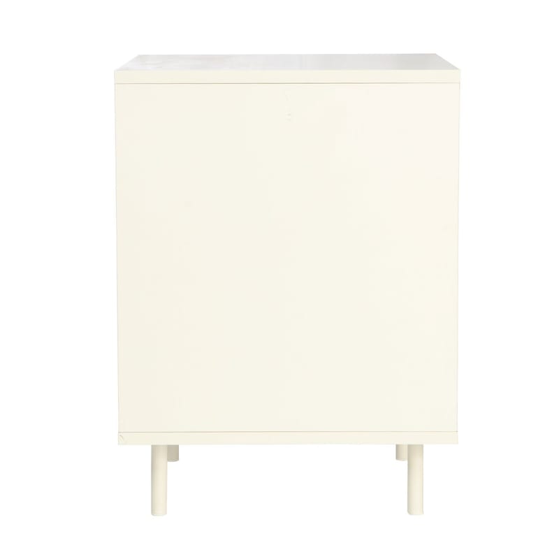 Natbord/sidebord HOME4YOU Herta 40x40x54 cm - lyst træ/hvid - Møbler - Borde - Aflastningsbord - Sengebord