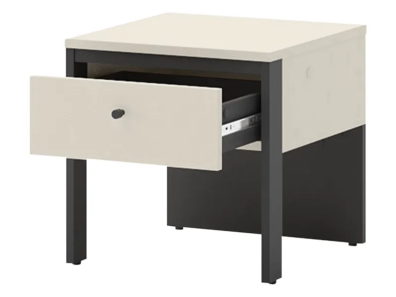 Navron Natbord 40 cm - Beige/Sort - Møbler - Borde - Aflastningsbord - Sengebord