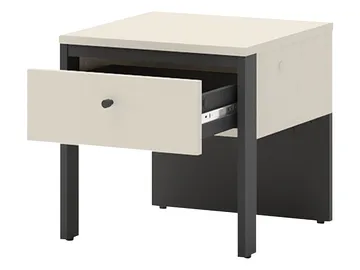 Navron Natbord 40 cm - Beige/Sort - Møbler - Borde - Aflastningsbord - Sengebord