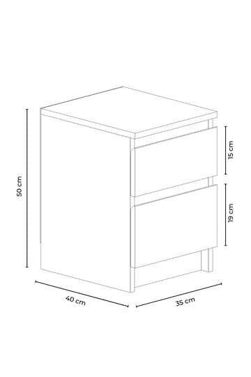 Nightstand Hanah Home Antracit - Antracit - Møbler - Borde - Aflastningsbord - Sengebord