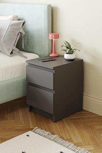 Nightstand Hanah Home Antracit - Antracit - Møbler - Borde - Aflastningsbord - Sengebord