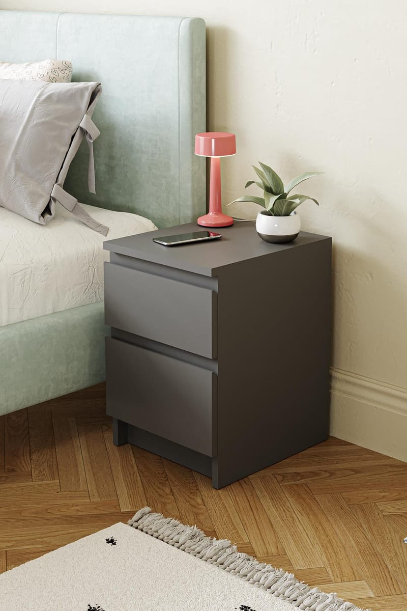 Nightstand Hanah Home Antracit - Møbler - Borde - Aflastningsbord - Sengebord