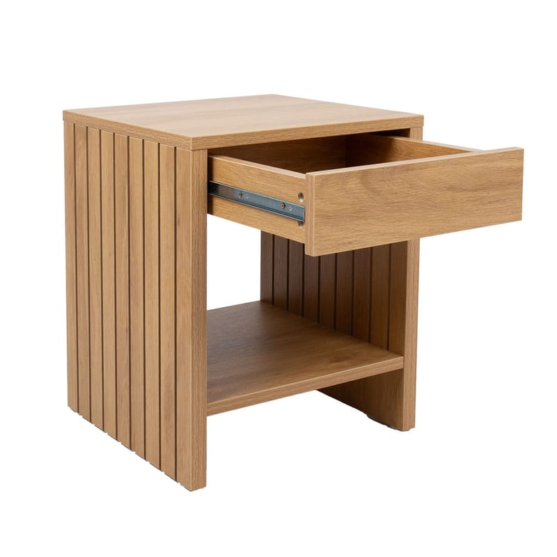 Nightstand HOME4YOU - beige - Møbler - Borde - Aflastningsbord - Sengebord