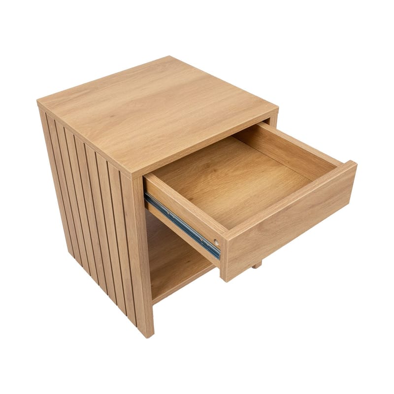 Nightstand HOME4YOU - beige - Møbler - Borde - Aflastningsbord - Sengebord