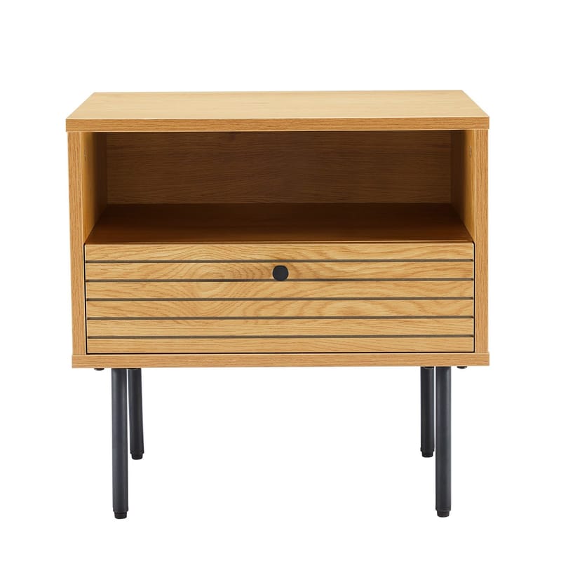 Nightstand HOME4YOU - brun - Møbler - Borde - Aflastningsbord - Sengebord