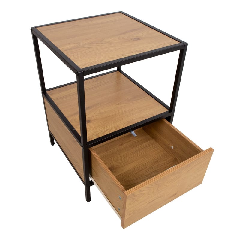 Nightstand/Side Table HOME4YOU - ask/sort - Møbler - Borde - Aflastningsbord - Sengebord