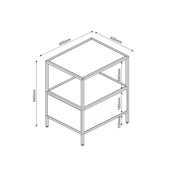 Nightstand/Side Table HOME4YOU - ask/sort - Møbler - Borde - Aflastningsbord - Sengebord