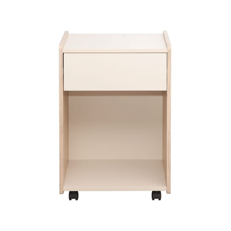 Nightstand/Side Table HOME4YOU - lys træ / beige - Møbler - Borde - Aflastningsbord - Sengebord
