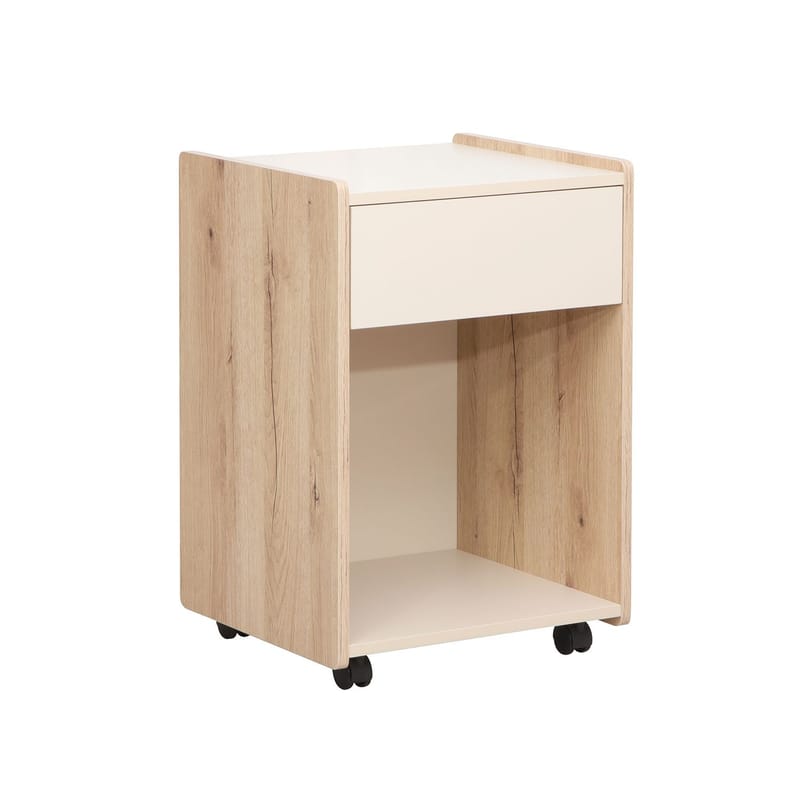 Nightstand/Side Table HOME4YOU, lys træ / beige