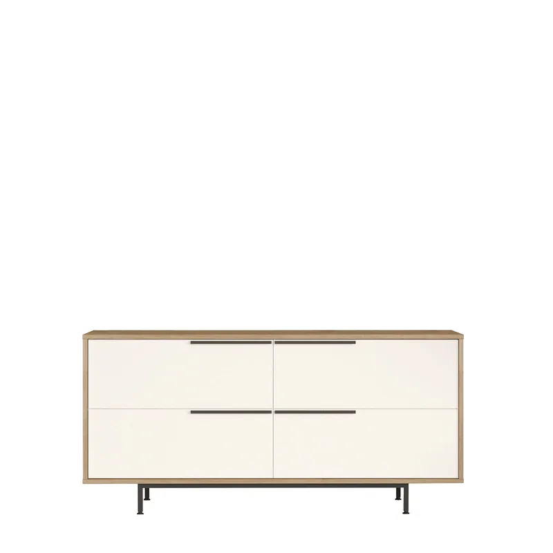 Nilena Konsol 160x74,3x44,5 cm, Eg og hvid