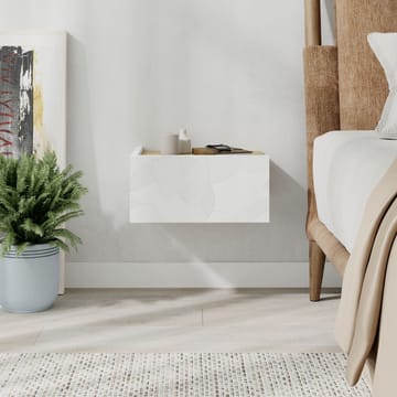 Nilena Sengebord 38 cm - Hvid Eg - Møbler - Borde - Aflastningsbord - Sengebord