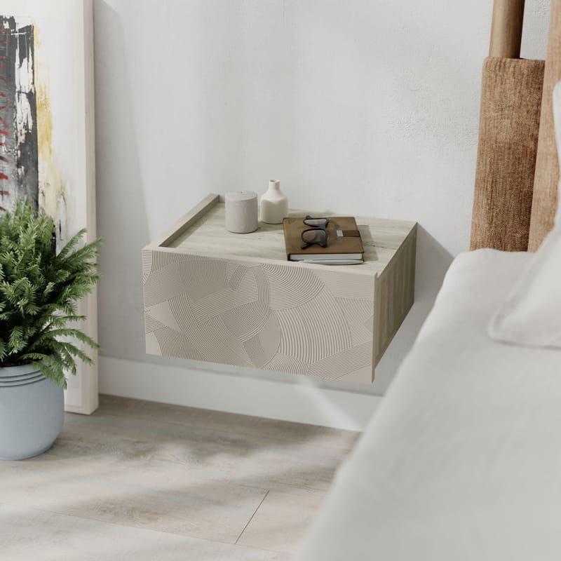 Nilena Sengebord 38 cm - Sandsten Travertin - Møbler - Borde - Aflastningsbord - Sengebord