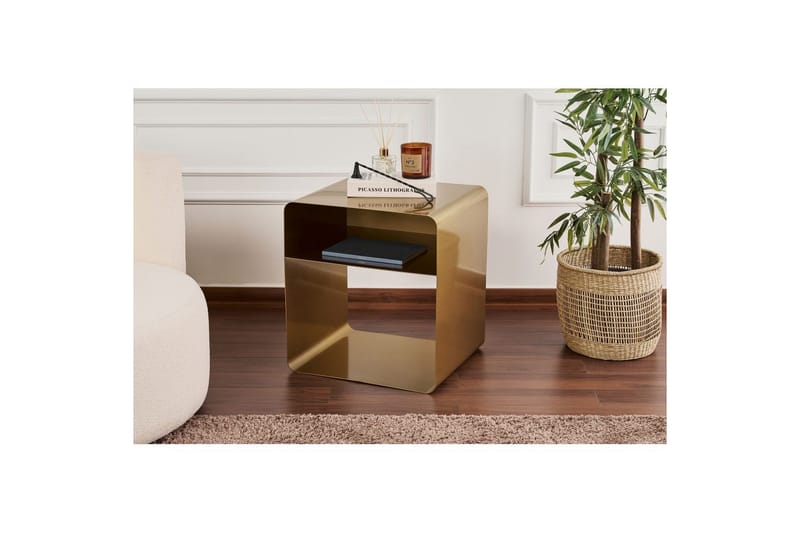 Nivo Sidebord 45 cm - Guld - Møbler - Borde - Aflastningsbord - Lampebord