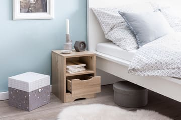 Norira Natbord 31 cm - lys eg - Møbler - Borde - Aflastningsbord - Sengebord
