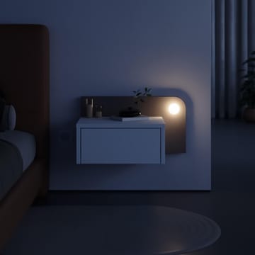 Nosina Sengebord 52 cm - Hvid og lys mokka - Møbler - Borde - Aflastningsbord - Sengebord