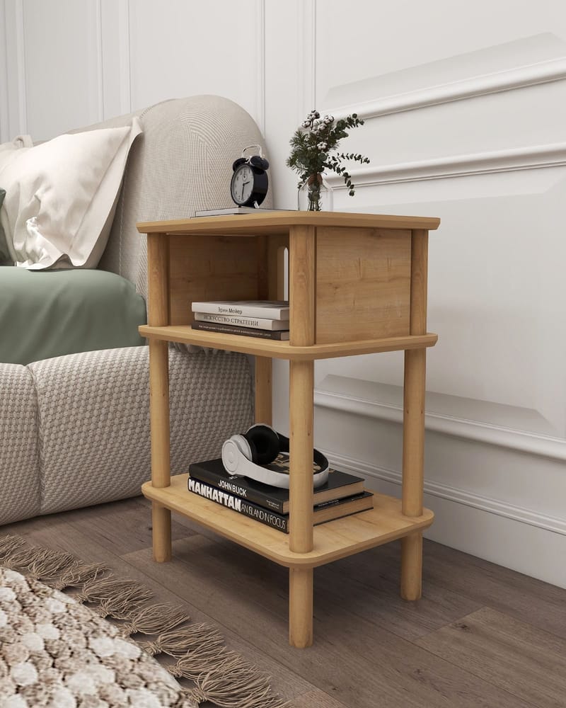 Numira Sidebord 48 cm - Eg - Møbler - Borde - Aflastningsbord - Lampebord