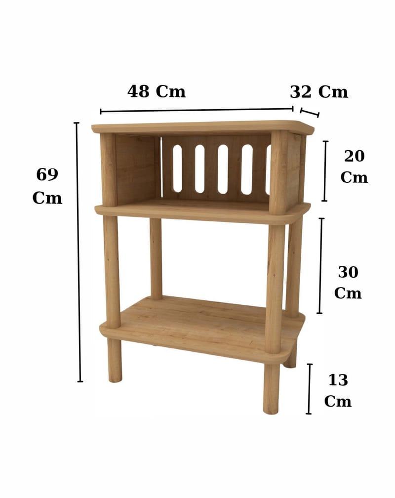 Numira Sidebord 48 cm - Eg - Møbler - Borde - Aflastningsbord - Lampebord
