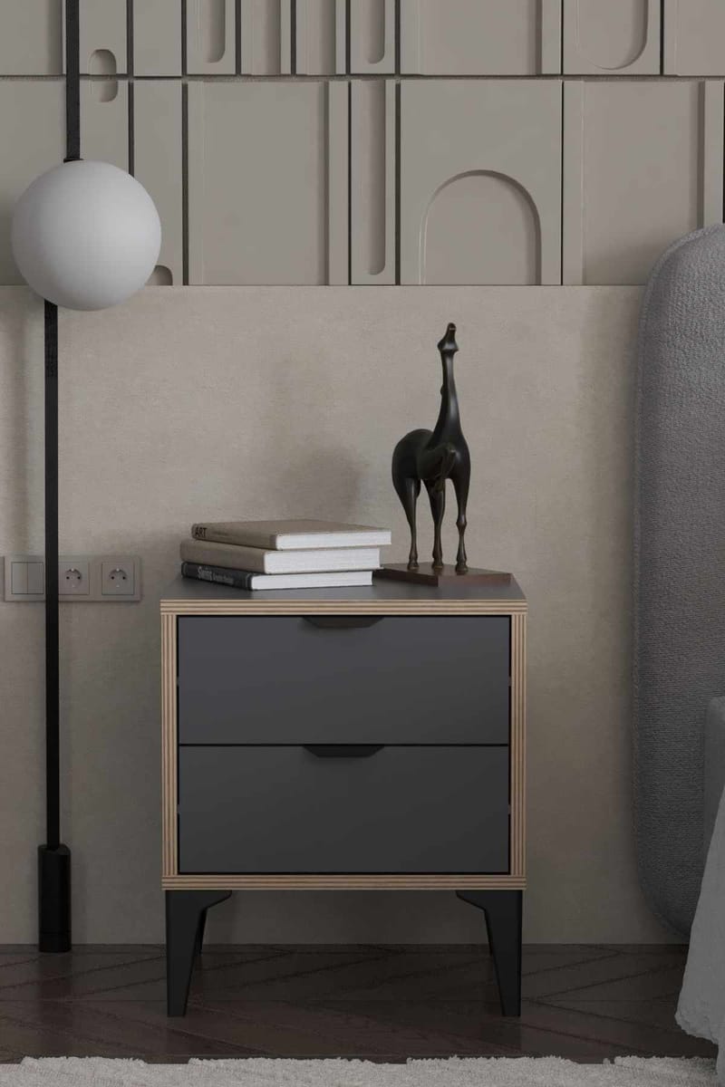 Olyros natbord 45 cm - Antracit - Møbler - Borde - Aflastningsbord - Sengebord