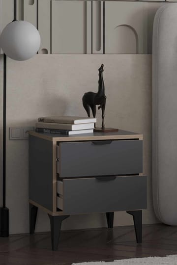 Olyros natbord 45 cm - Antracit - Møbler - Borde - Aflastningsbord - Sengebord