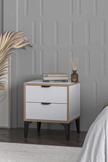 Olyros natbord 45 cm - Hvid - Møbler - Borde - Aflastningsbord - Sengebord