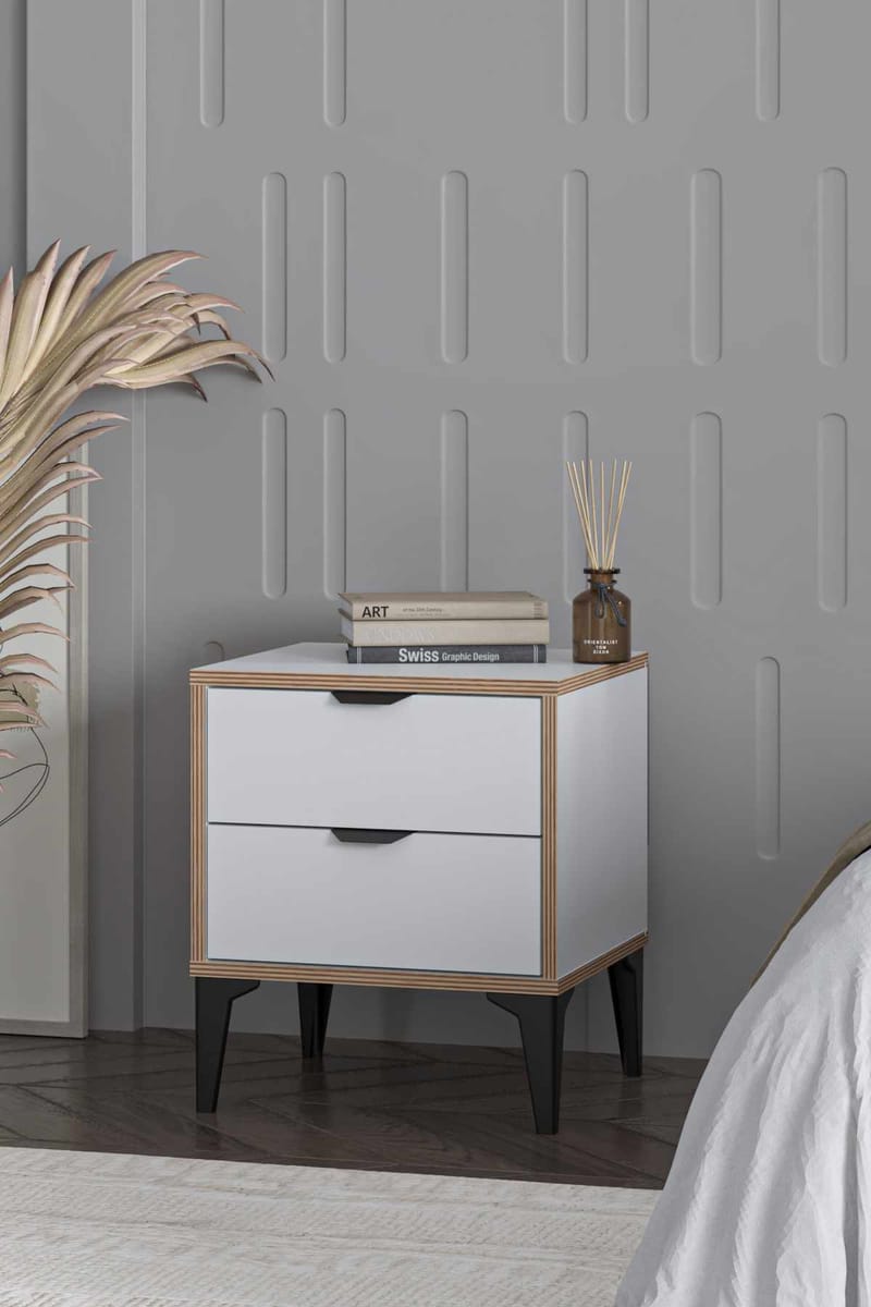 Olyros natbord 45 cm - Hvid - Møbler - Borde - Aflastningsbord - Sengebord