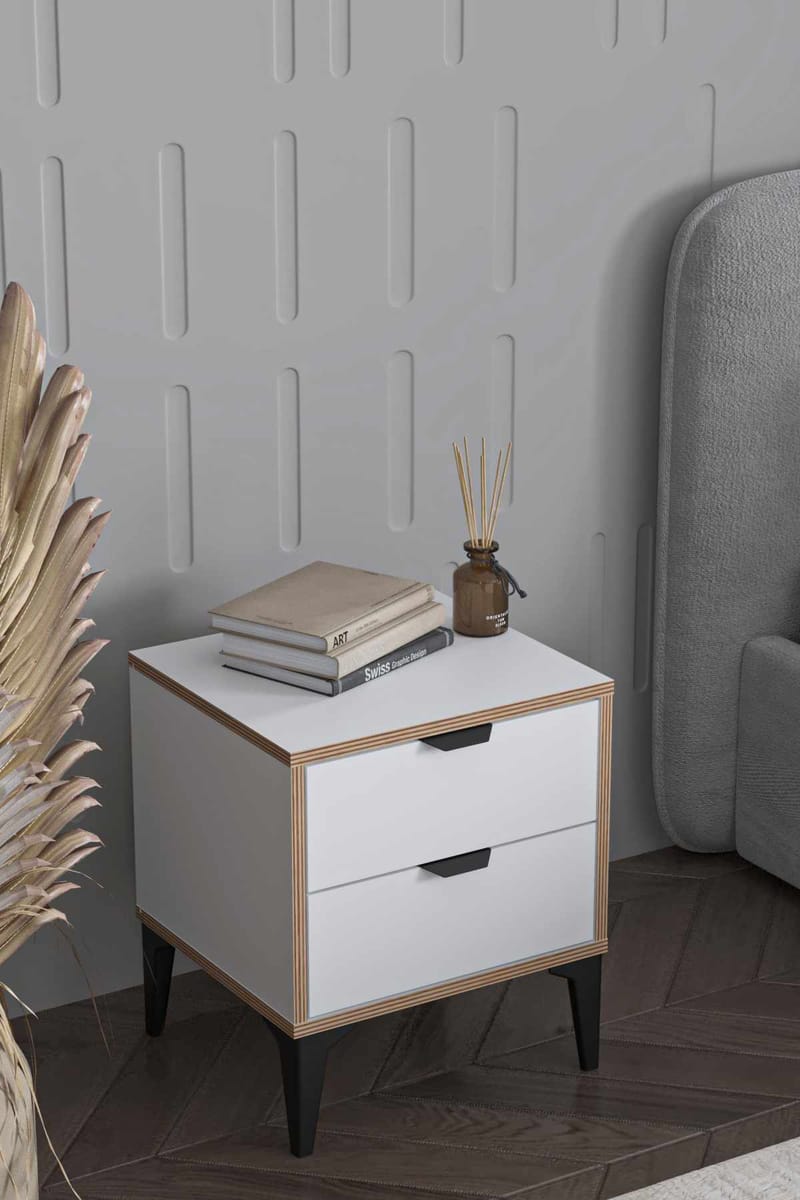 Olyros natbord 45 cm - Hvid - Møbler - Borde - Aflastningsbord - Sengebord