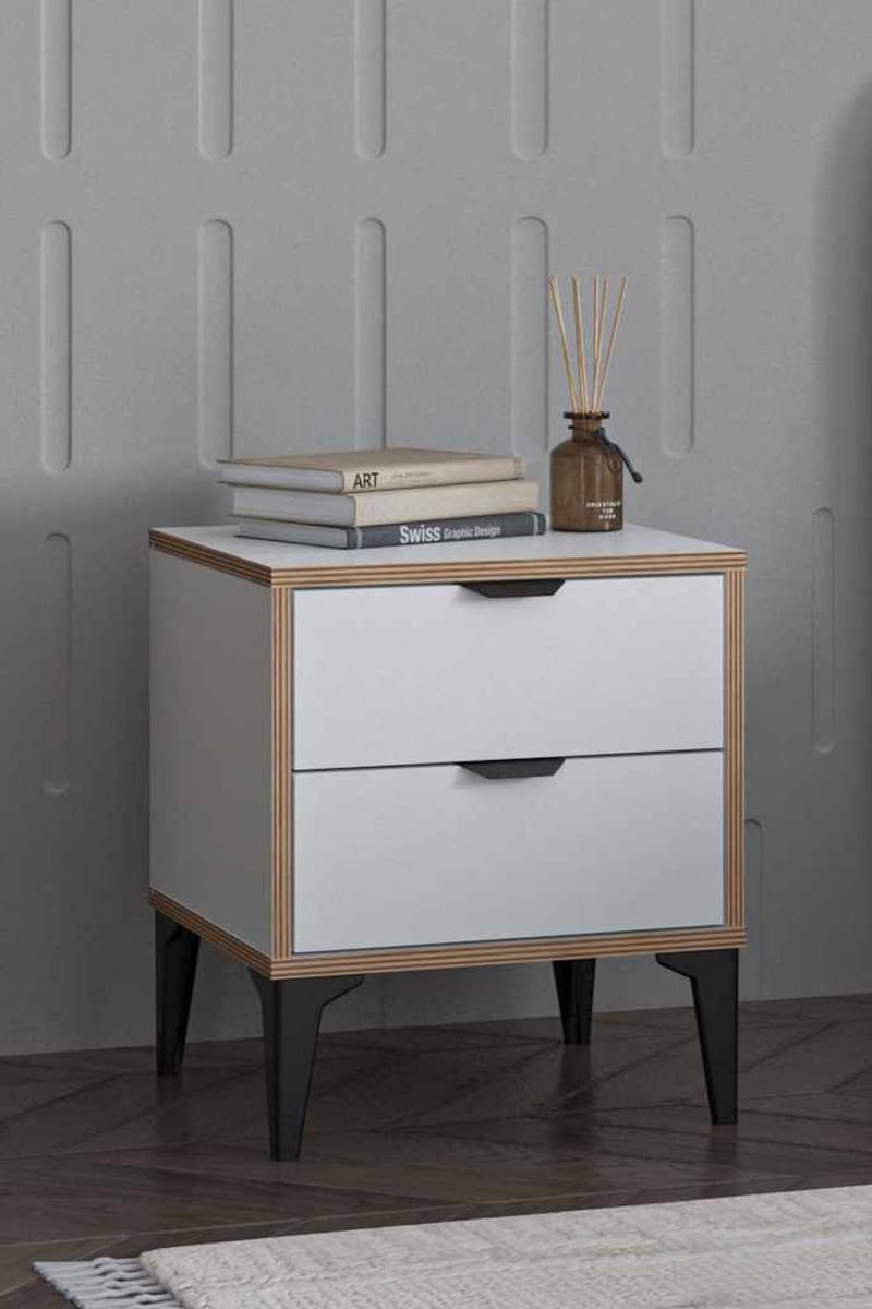 Olyros natbord 45 cm - Hvid - Møbler - Borde - Aflastningsbord - Sengebord