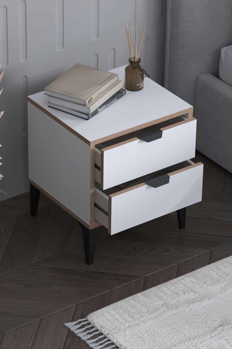 Olyros natbord 45 cm - Hvid - Møbler - Borde - Aflastningsbord - Sengebord