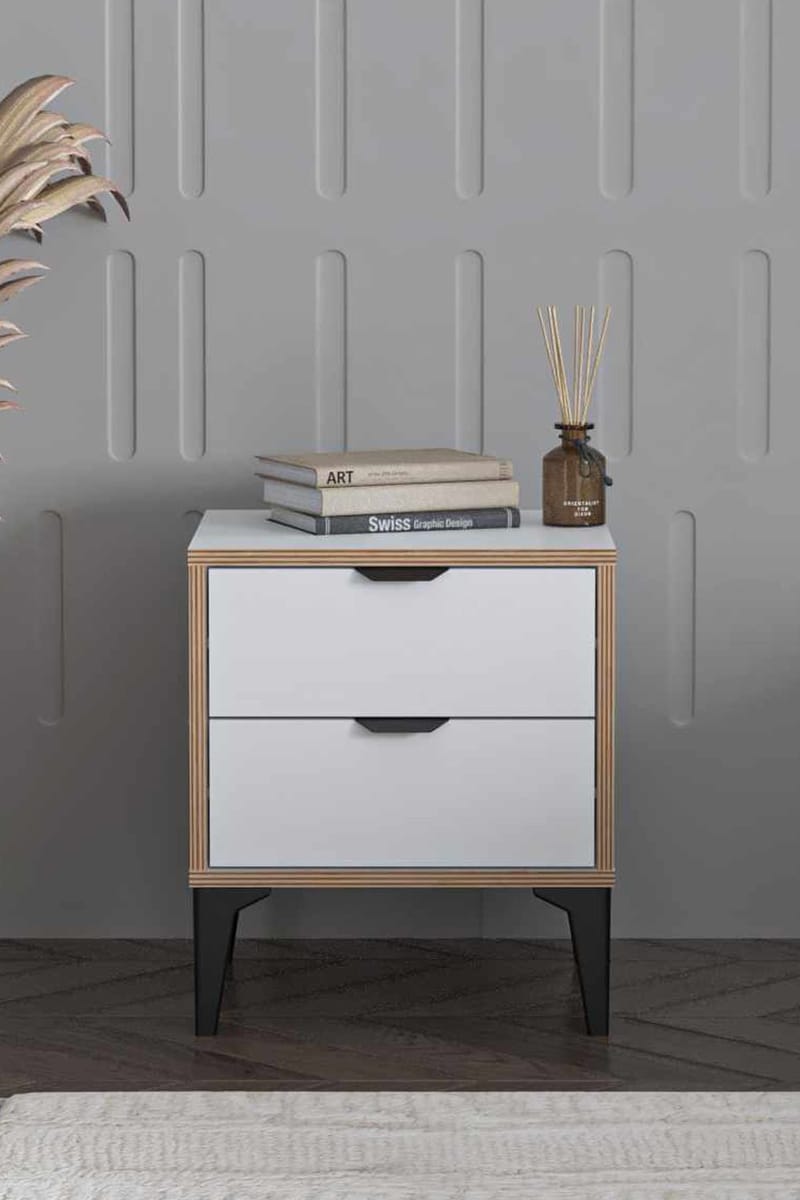 Olyros natbord 45 cm - Hvid - Møbler - Borde - Aflastningsbord - Sengebord