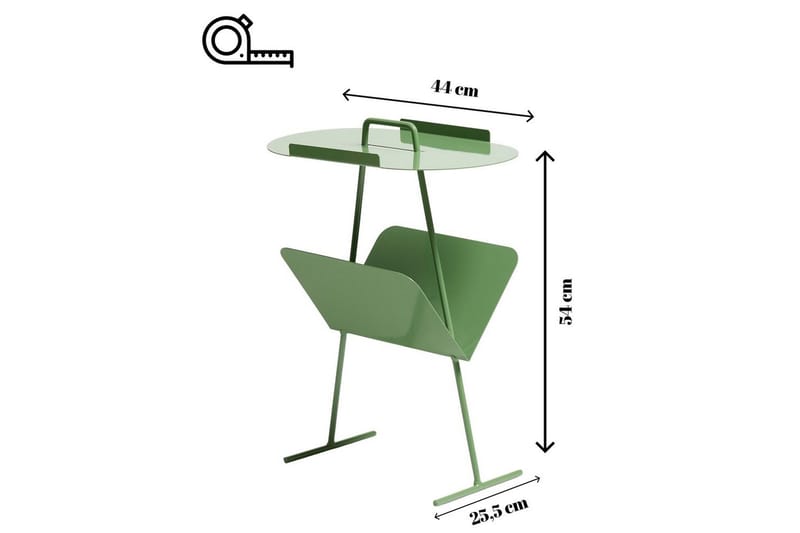 Orren Sidebord 44 cm - Grøn - Møbler - Borde - Aflastningsbord - Lampebord