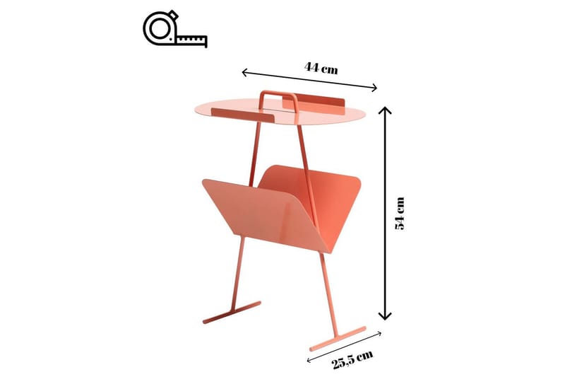 Orren Sidebord 44 cm - Rosa - Møbler - Borde - Aflastningsbord - Lampebord