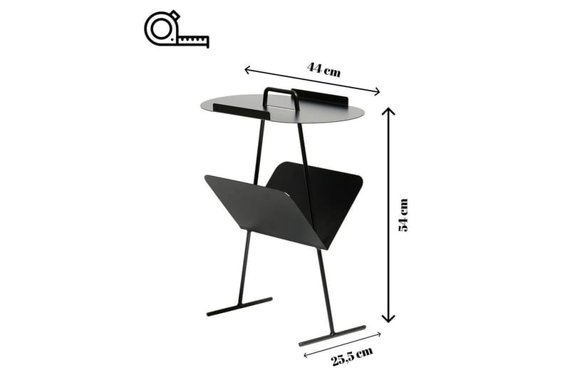 Orren Sidebord 44 cm - Sort - Møbler - Borde - Aflastningsbord - Lampebord