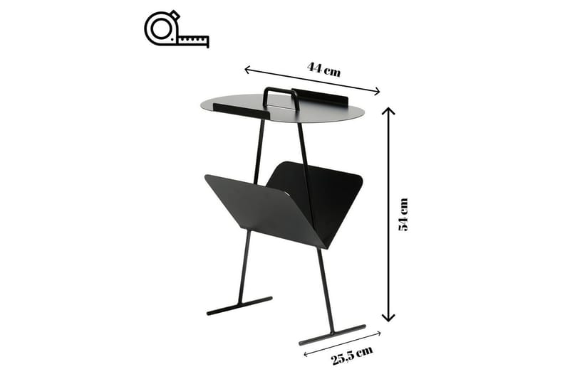 Orren Sidebord 44 cm - Sort - Møbler - Borde - Aflastningsbord - Lampebord
