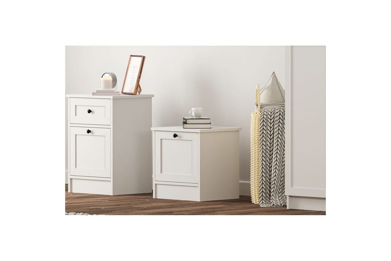 Ovril Natbord 45 cm - Mat Hvid - Møbler - Borde - Aflastningsbord - Sengebord