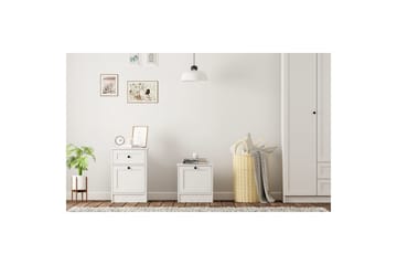 Ovril Natbord 45 cm - Mat Hvid - Møbler - Borde - Aflastningsbord - Sengebord